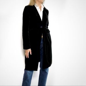 fransa Jackets & Coats | Black Velvet Coat By Fransa | Poshmark
